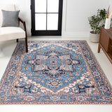 Cirali Ornate Large Medallion Washable Area Rug