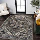Cirali Ornate Large Medallion Washable Area Rug