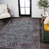 Victoria Ornate Persian All-over Washable Area Rug