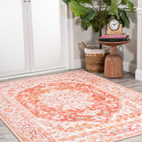 Asa Ornate Medallion Washable Area Rug