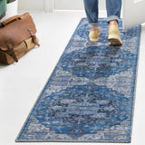 Maris Ornate Medallion Washable Area Rug