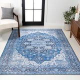 Maris Ornate Medallion Washable Area Rug