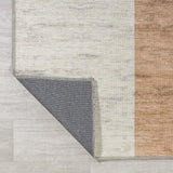 Raita Modern Distressed Stripe Machine-washable Area Rug