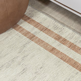 Raita Modern Distressed Stripe Machine-washable Area Rug