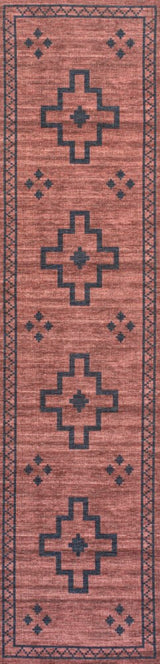Korsa Geometric Medallion Machine-washable Area Rug