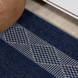 Nautisk Trellis Stripe Machine-washable Area Rug