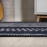 Vichy Geometric Striped Machine-washable Area Rug