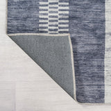 Vichy Geometric Striped Machine-washable Area Rug