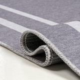 Sloane Classic 2-stripe Border Washable Area Rug