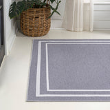Sloane Classic 2-stripe Border Washable Area Rug