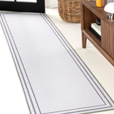 Sloane Classic 2-stripe Border Washable Area Rug