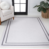 Sloane Classic 2-stripe Border Washable Area Rug
