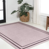 Sloane Classic 2-stripe Border Washable Area Rug