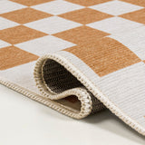 Ainsley Modern Cottage Checkerboard Washable Area Rug