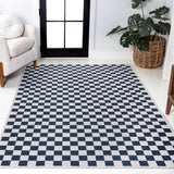 Ainsley Modern Cottage Checkerboard Washable Area Rug