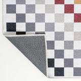 Ainsley Modern Cottage Checkerboard Washable Area Rug