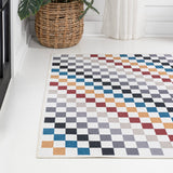 Ainsley Modern Cottage Checkerboard Washable Area Rug