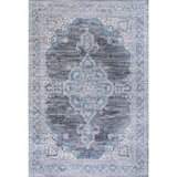 Wincer Chenille Cottage Medallion Machine-washable Area Rug