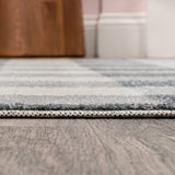 Gingham Gradient Plaid Cottage Machine-washable Area Rug