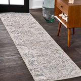 Edith Distressed Medallion Low-Pile Machine-Washable Area Rug