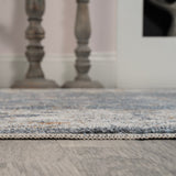 Brandy Rustic Border Low-Pile Machine-Washable Area Rug