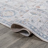 Brandy Rustic Border Low-Pile Machine-Washable Area Rug