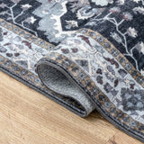 Superbia Boho Medallion Border Non-slip Machine-washable Area Rug