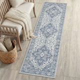 Superbia Boho Medallion Border Non-slip Machine-washable Area Rug