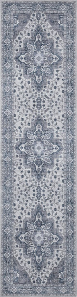 Superbia Boho Medallion Border Non-slip Machine-washable Area Rug