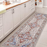 Superbia Boho Medallion Border Non-slip Machine-washable Area Rug