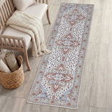 Superbia Boho Medallion Border Non-slip Machine-washable Area Rug