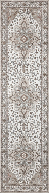 Superbia Boho Medallion Border Non-slip Machine-washable Area Rug