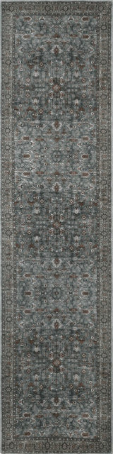 Subtlety Medallion All-over Floral Border Non-slip Machine-washable Area Rug