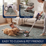 Subtlety Medallion All-over Floral Border Non-slip Machine-washable Area Rug