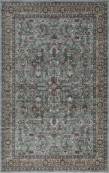 Subtlety Medallion All-over Floral Border Non-slip Machine-washable Area Rug