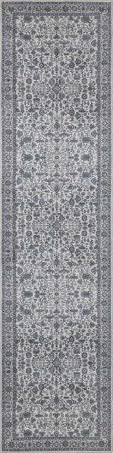 Subtlety Medallion All-over Floral Border Non-slip Machine-washable Area Rug