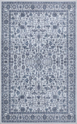 Subtlety Medallion All-over Floral Border Non-slip Machine-washable Area Rug