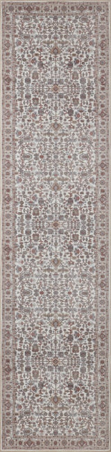 Subtlety Medallion All-over Floral Border Non-slip Machine-washable Area Rug