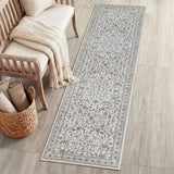 Subtlety Medallion All-over Floral Border Non-slip Machine-washable Area Rug