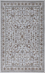 Subtlety Medallion All-over Floral Border Non-slip Machine-washable Area Rug