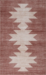 Peyton Minimalist Geometric Totem Non-slip Machine-washable Area Rug