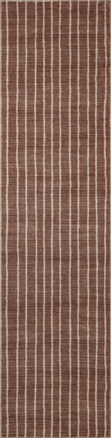 Orton Distressed Ticking Stripe Non-slip Machine-washable Area Rug