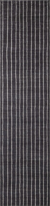 Orton Distressed Ticking Stripe Non-slip Machine-washable Area Rug