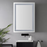 Remy Rectangular Frameless Anti-Fog Aluminum Front-lit Tri-color LED Bathroom Vanity Mirror with Smart Touch Control - JONATHAN Y