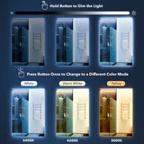 Nora Rectangular Frameless Anti-Fog Aluminum Back-lit Tri-color LED Bathroom Vanity Mirror with Smart Touch Control - JONATHAN Y
