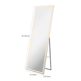 Soraya Full-length Rectangular Frameless Anti-Fog Plug-in/Hardwire Aluminum Front-lit Tri-color LED Freestand/Hang Mirror with Smart Touch Control - JONATHAN Y