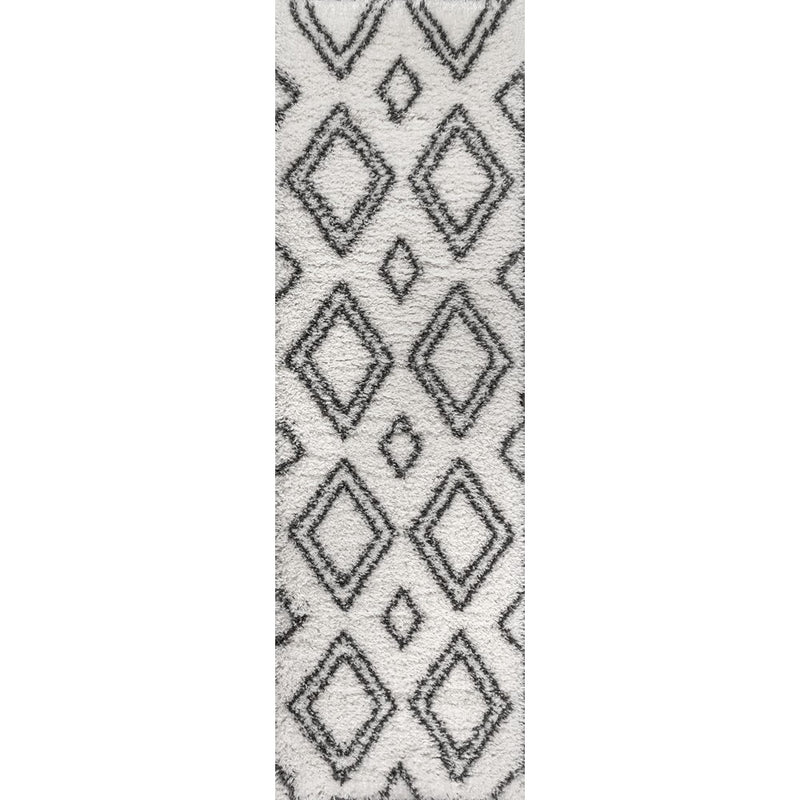 Beni Moroccan Style Diamond Shag Area Rug