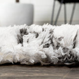 Beni Moroccan Style Diamond Shag Area Rug