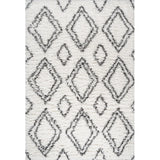 Beni Moroccan Style Diamond Shag Area Rug