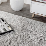 Aydin Solid Plush Shag Area Rug